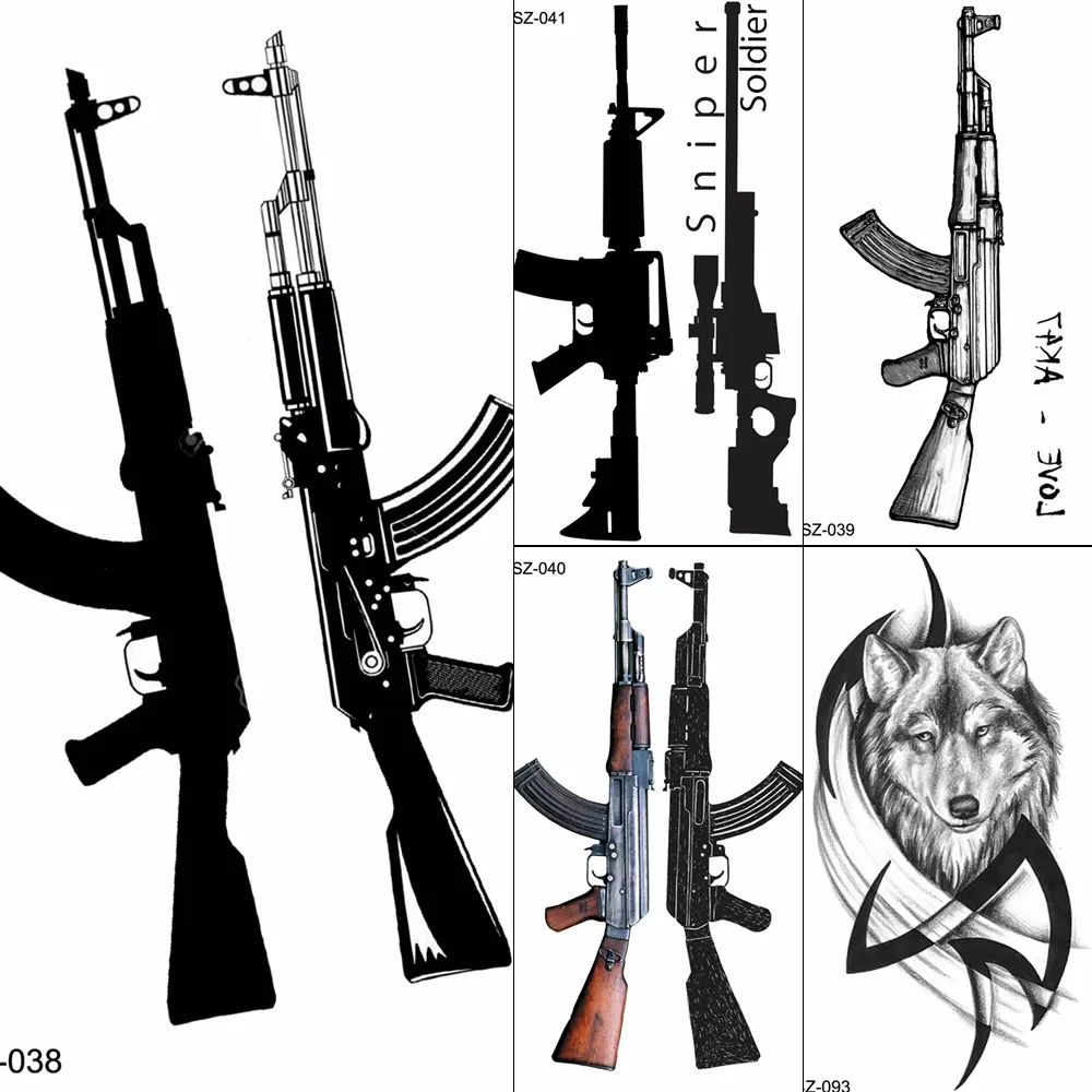 ak 47 tattoos for men 0043