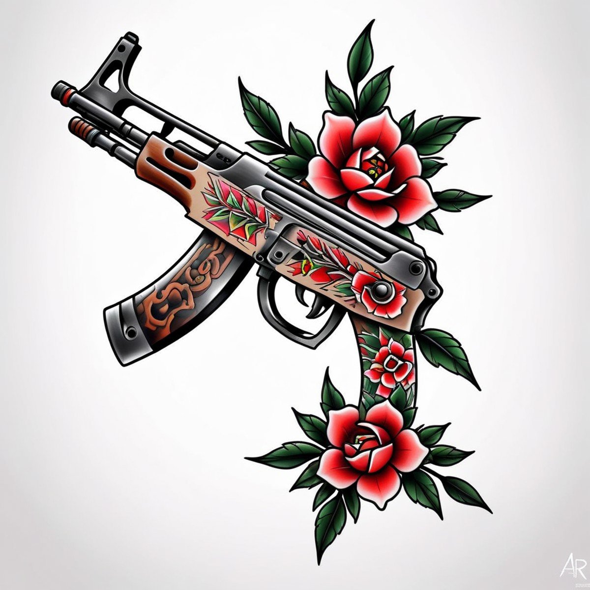 ak 47 tattoos for men 0047