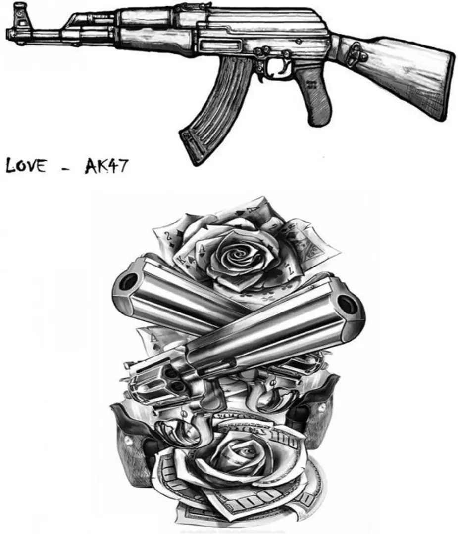 ak 47 tattoos for men 0053