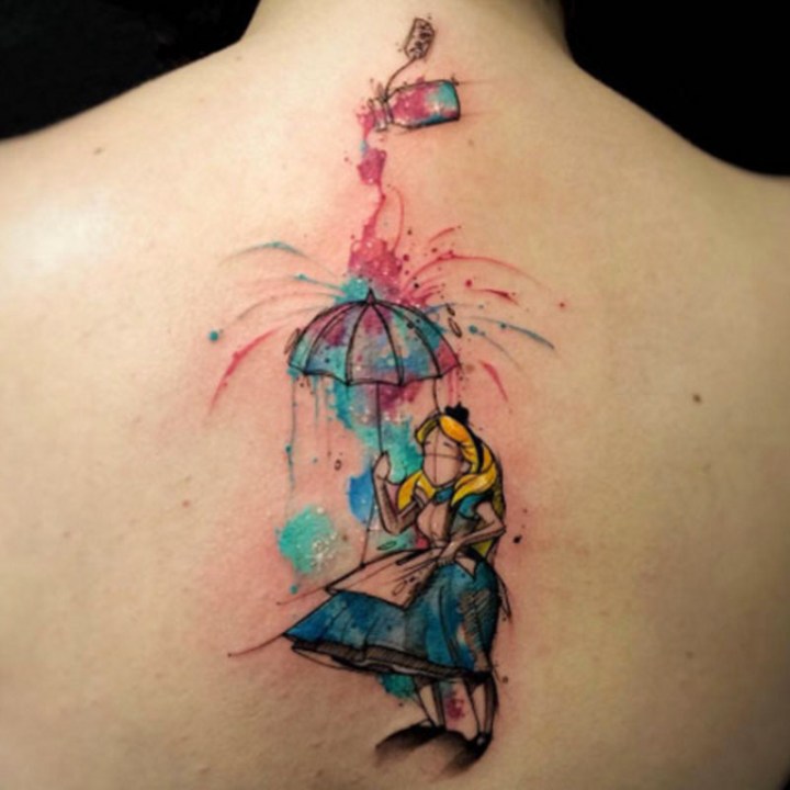 Alice in Wonderland tattoos for men 0013