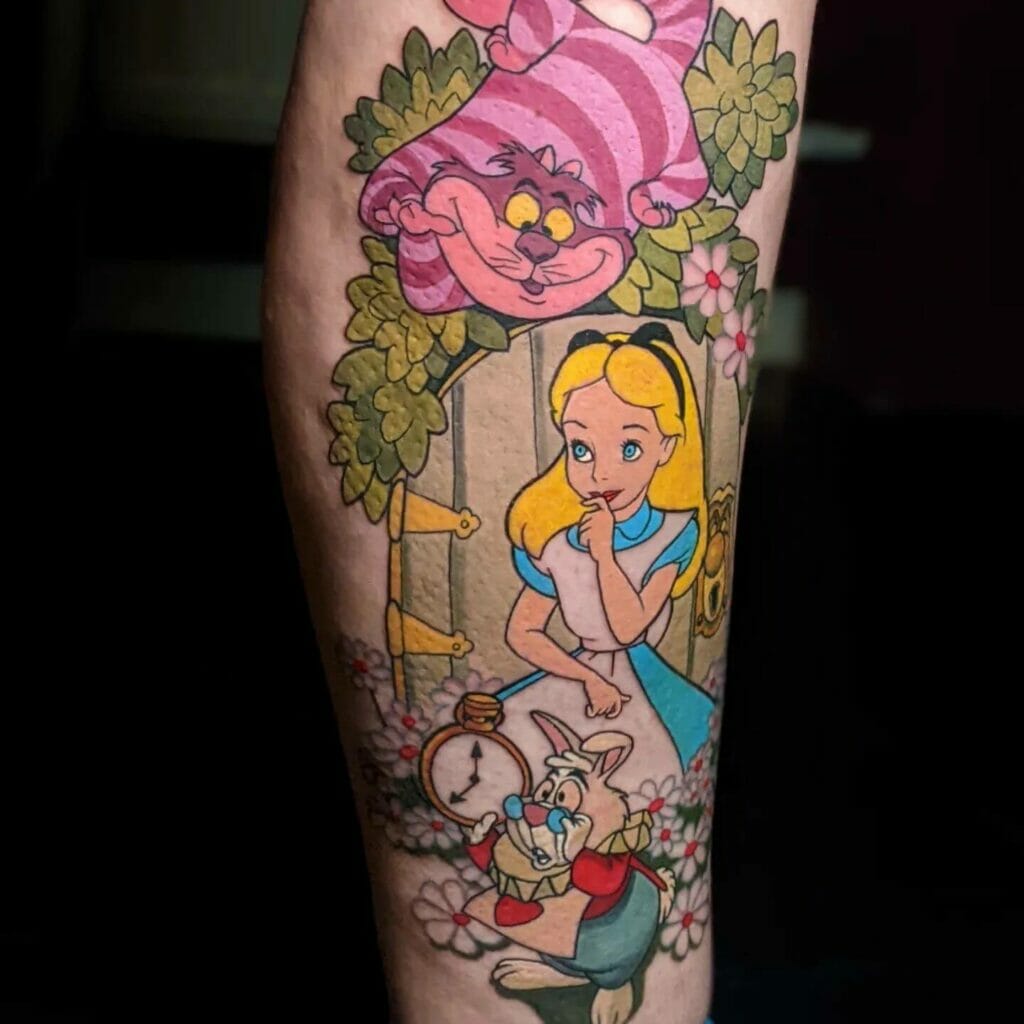 Alice in Wonderland tattoos for men 0018