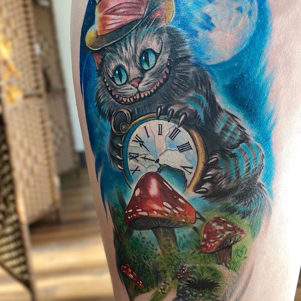 Alice in Wonderland tattoos for men 0033