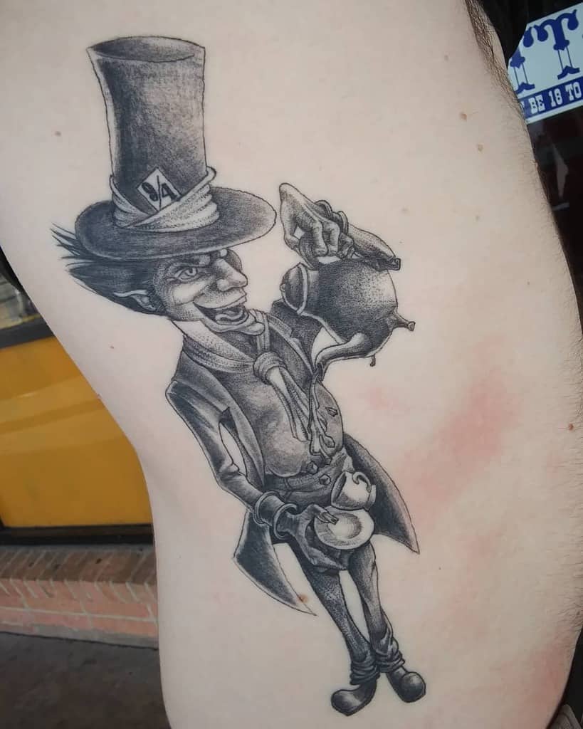 Alice in Wonderland tattoos for men 0038