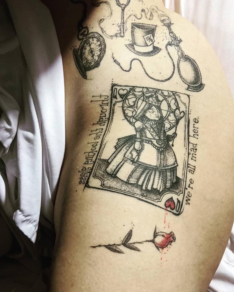 Alice in Wonderland tattoos for men 0043