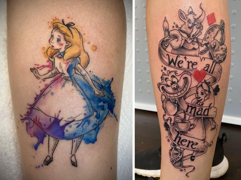 Alice in Wonderland tattoos for men 0052