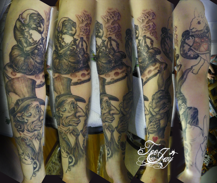 Alice in Wonderland tattoos for men 0075