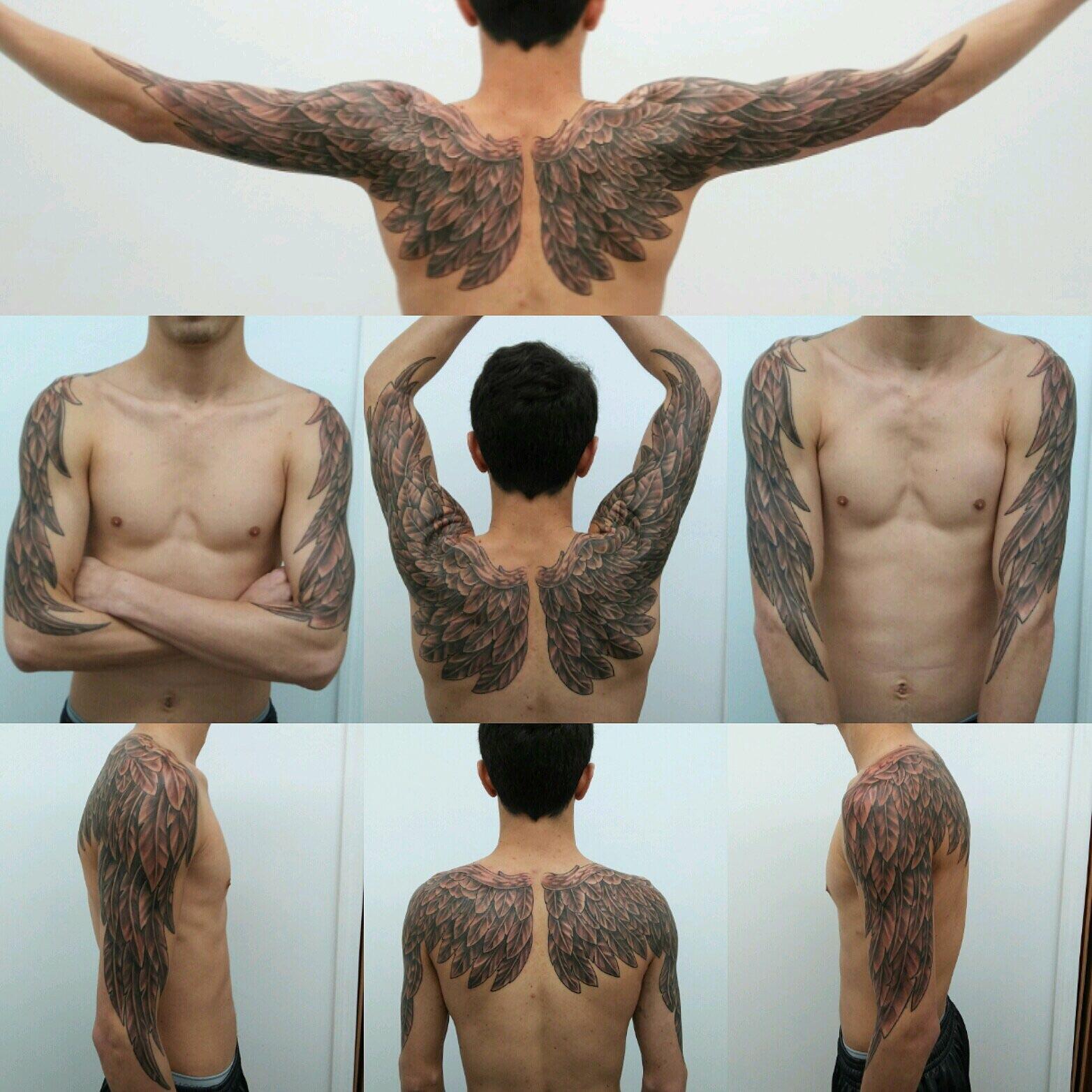 angel back tattoos for men 0010