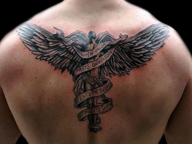 angel back tattoos for men 0011