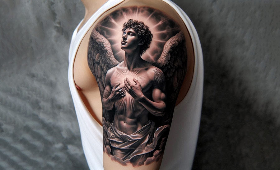 angel back tattoos for men 0012