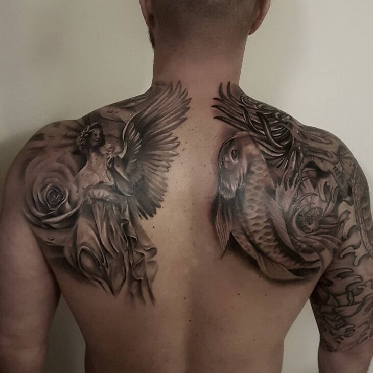 angel back tattoos for men 0055