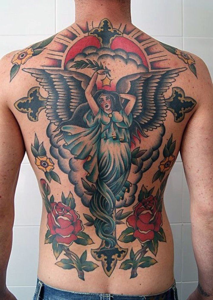 angel back tattoos for men 0074