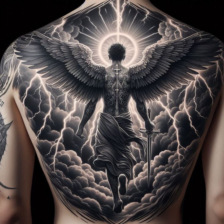 angel back tattoos for men 0075