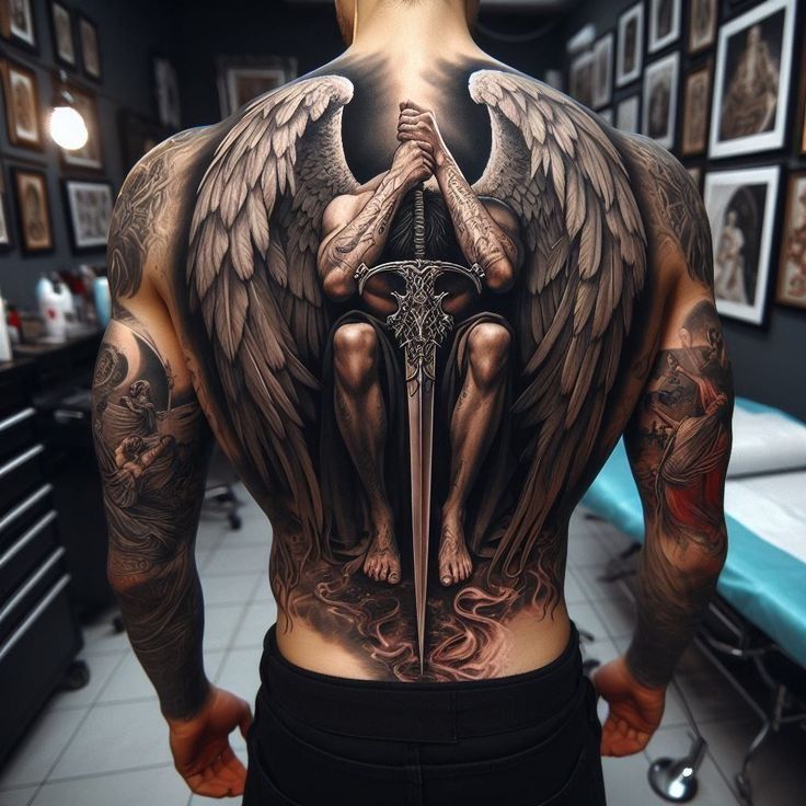 angel back tattoos for men 0082