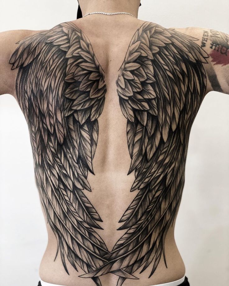 angel back tattoos for men 0085