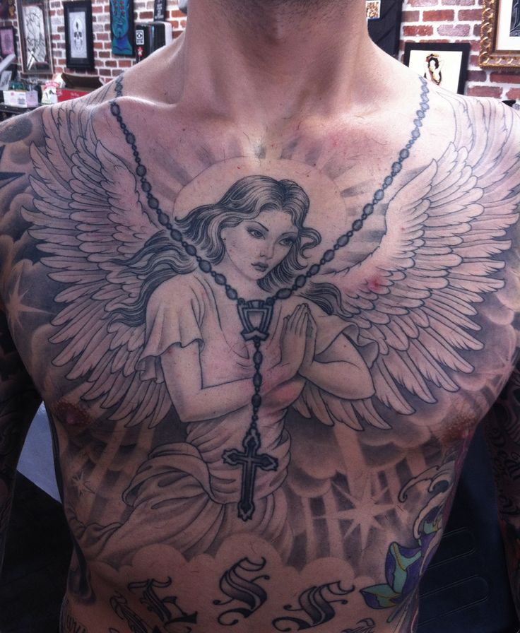 angel back tattoos for men 0087