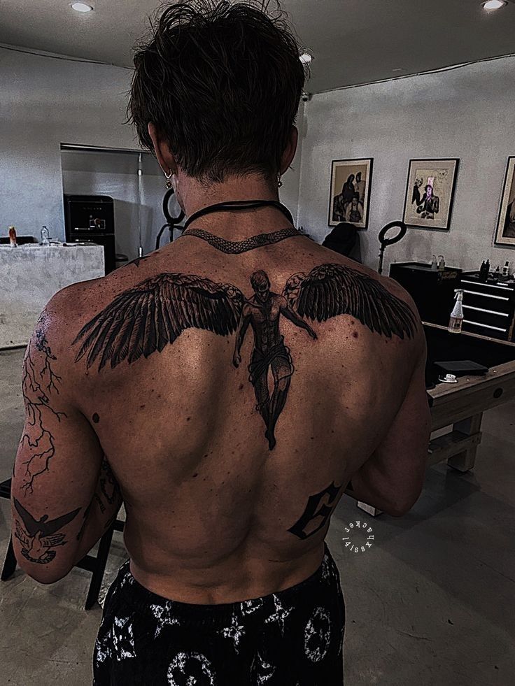 angel back tattoos for men 0089