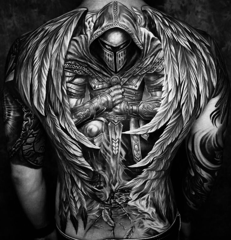 angel back tattoos for men 0092