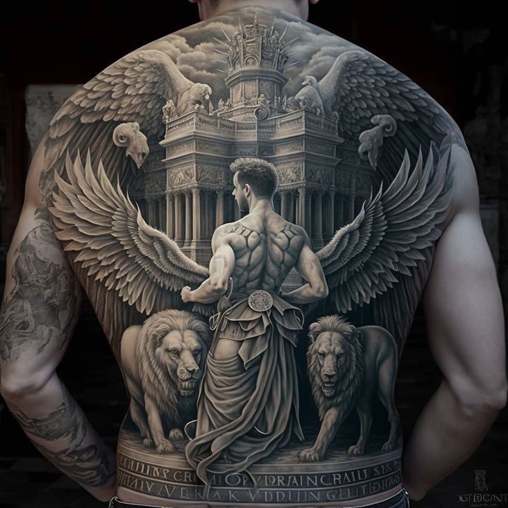 angel back tattoos for men 0096