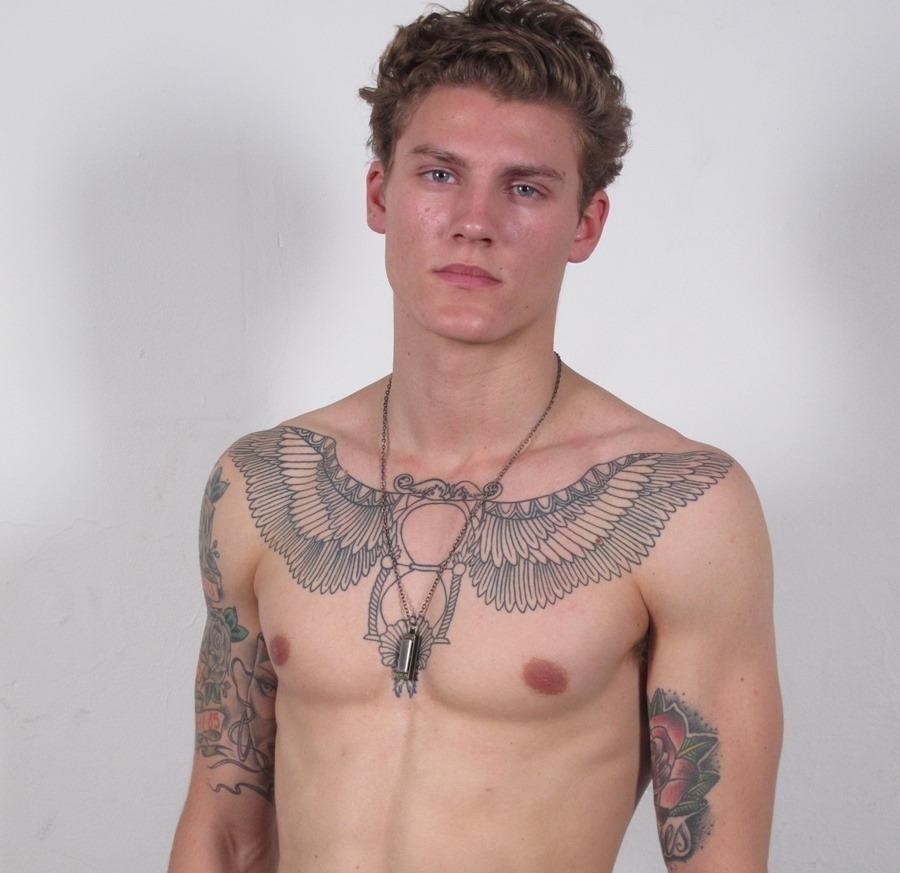 angel chest tattoos for men 0024