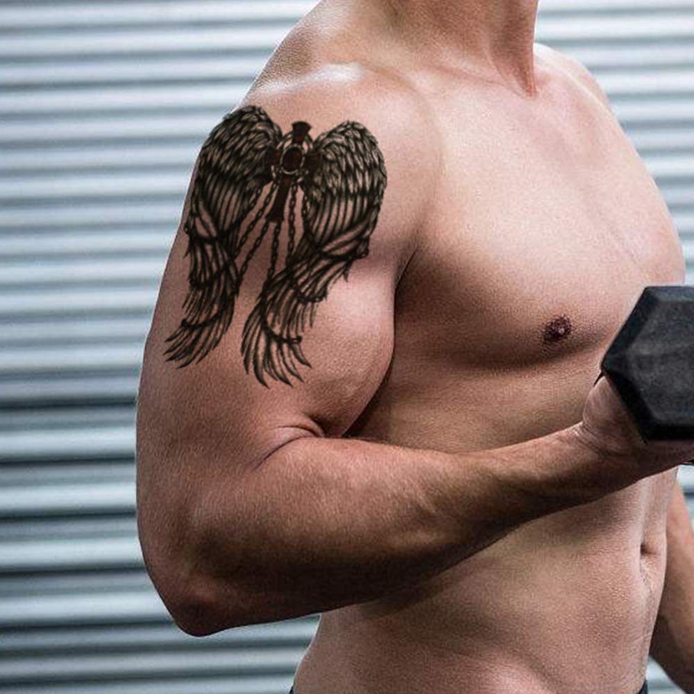 angel chest tattoos for men 0025