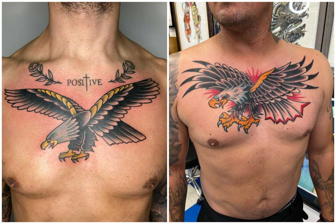 angel chest tattoos for men 0027