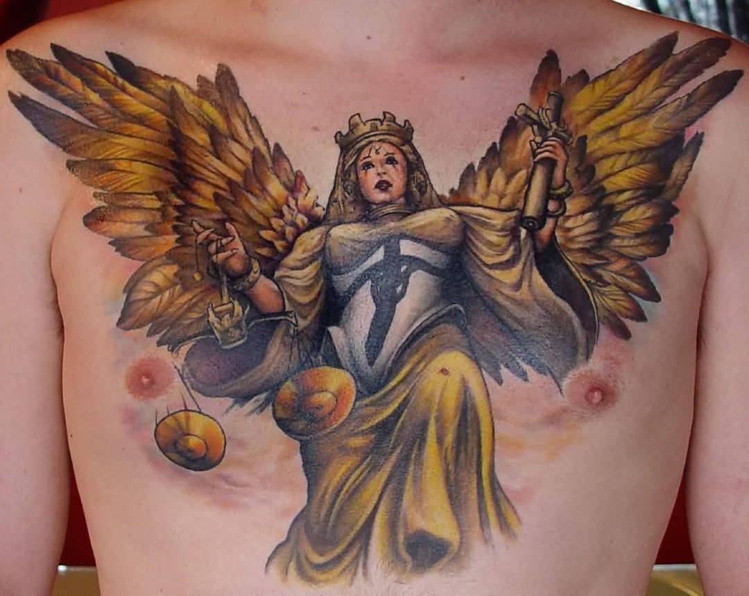 angel chest tattoos for men 0028