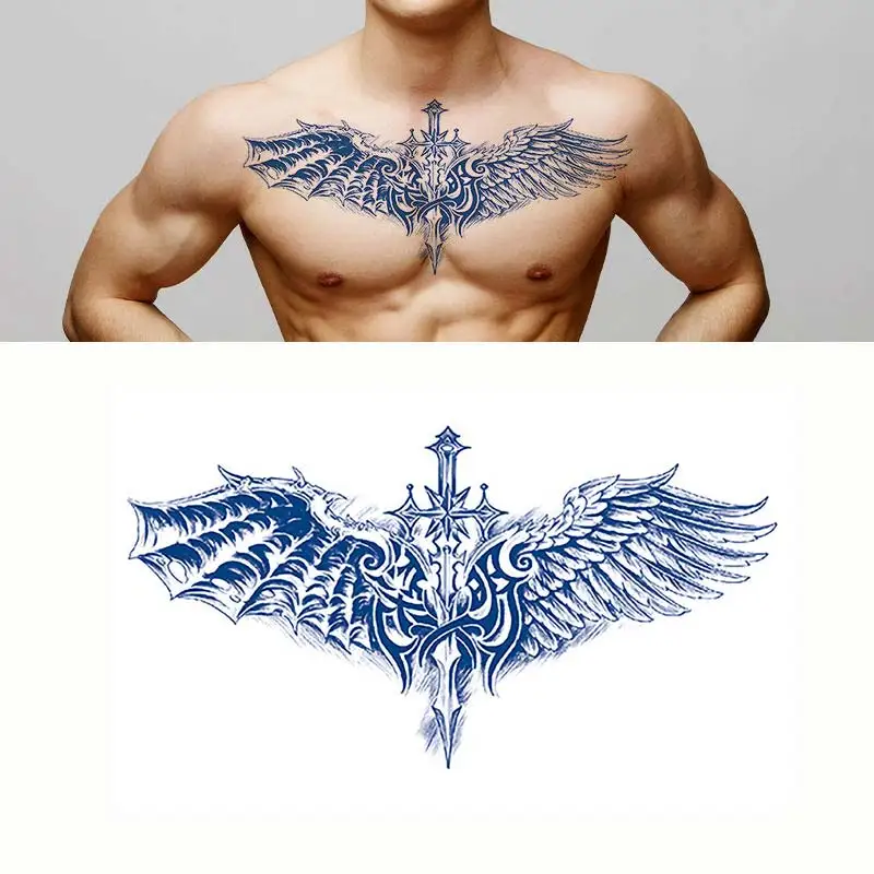 angel chest tattoos for men 0034