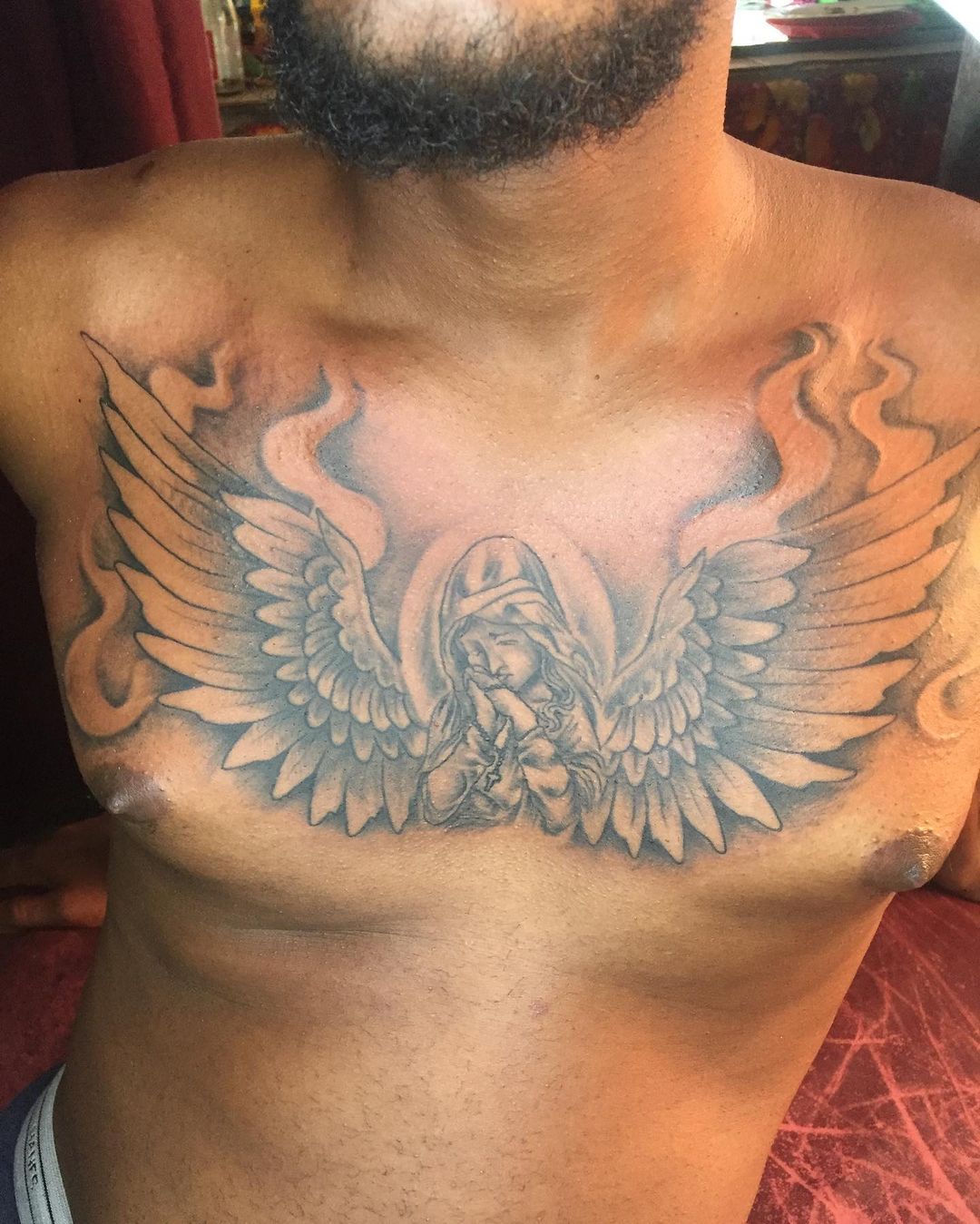 angel chest tattoos for men 0071