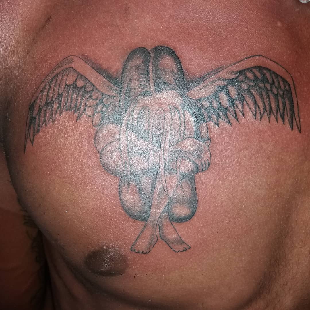 angel chest tattoos for men 0089