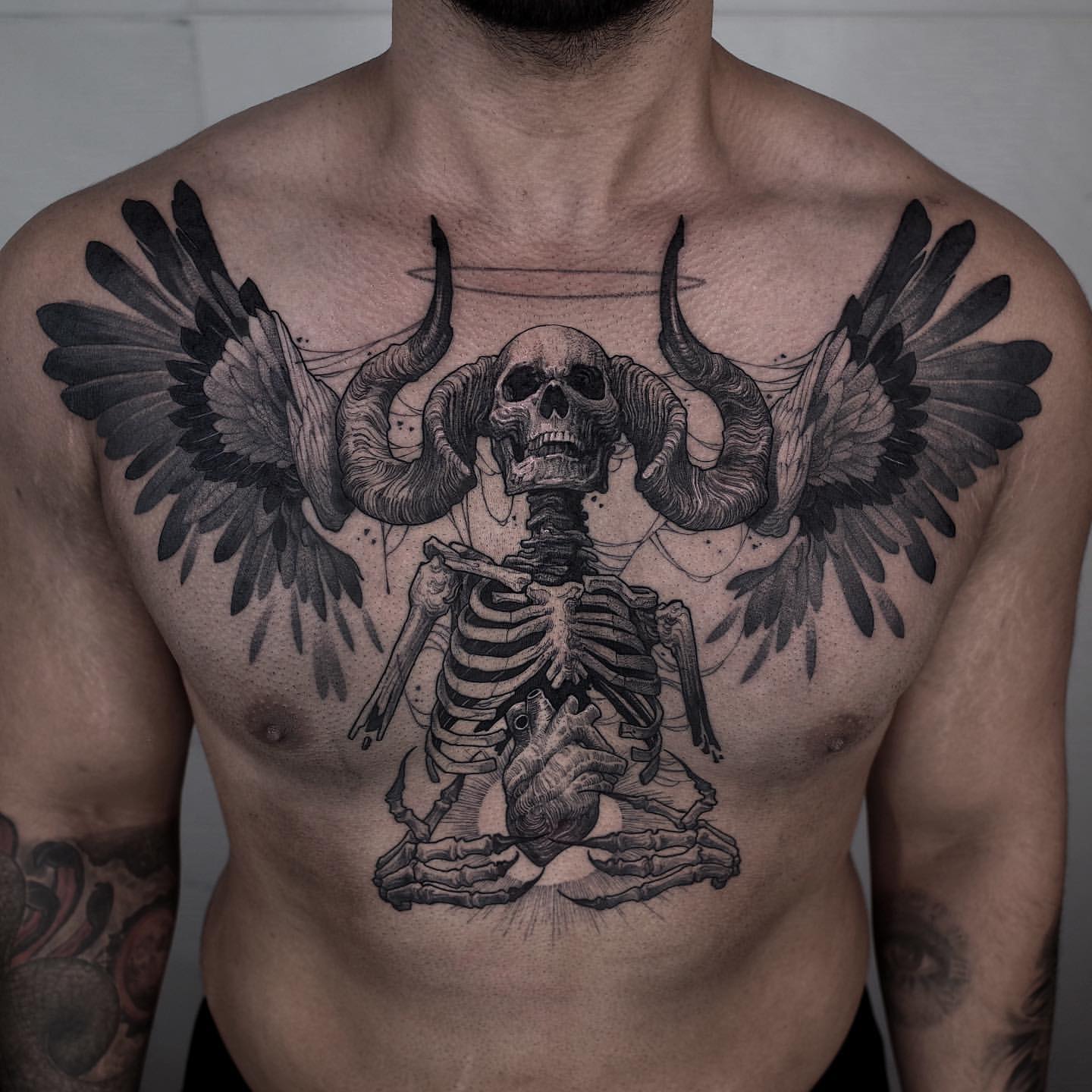 angel chest tattoos for men 0091