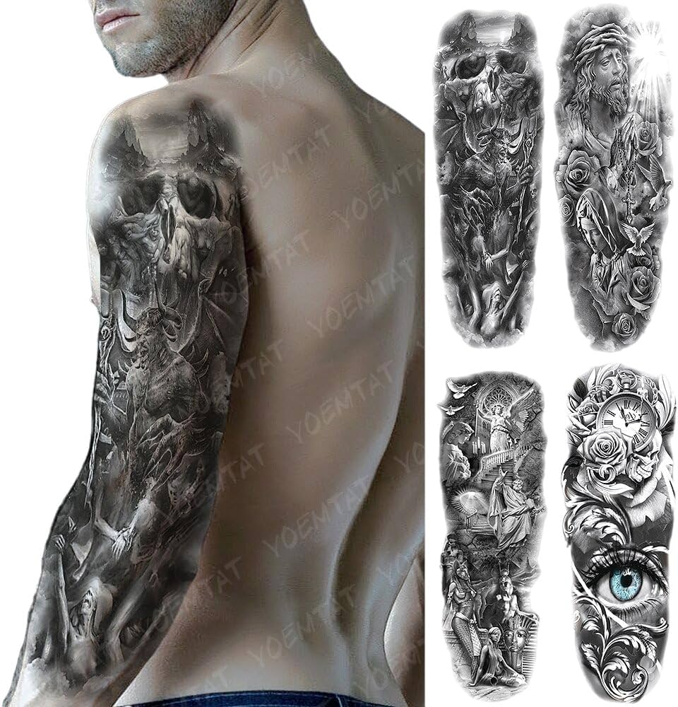 Angel Demon tattoos for men 0015