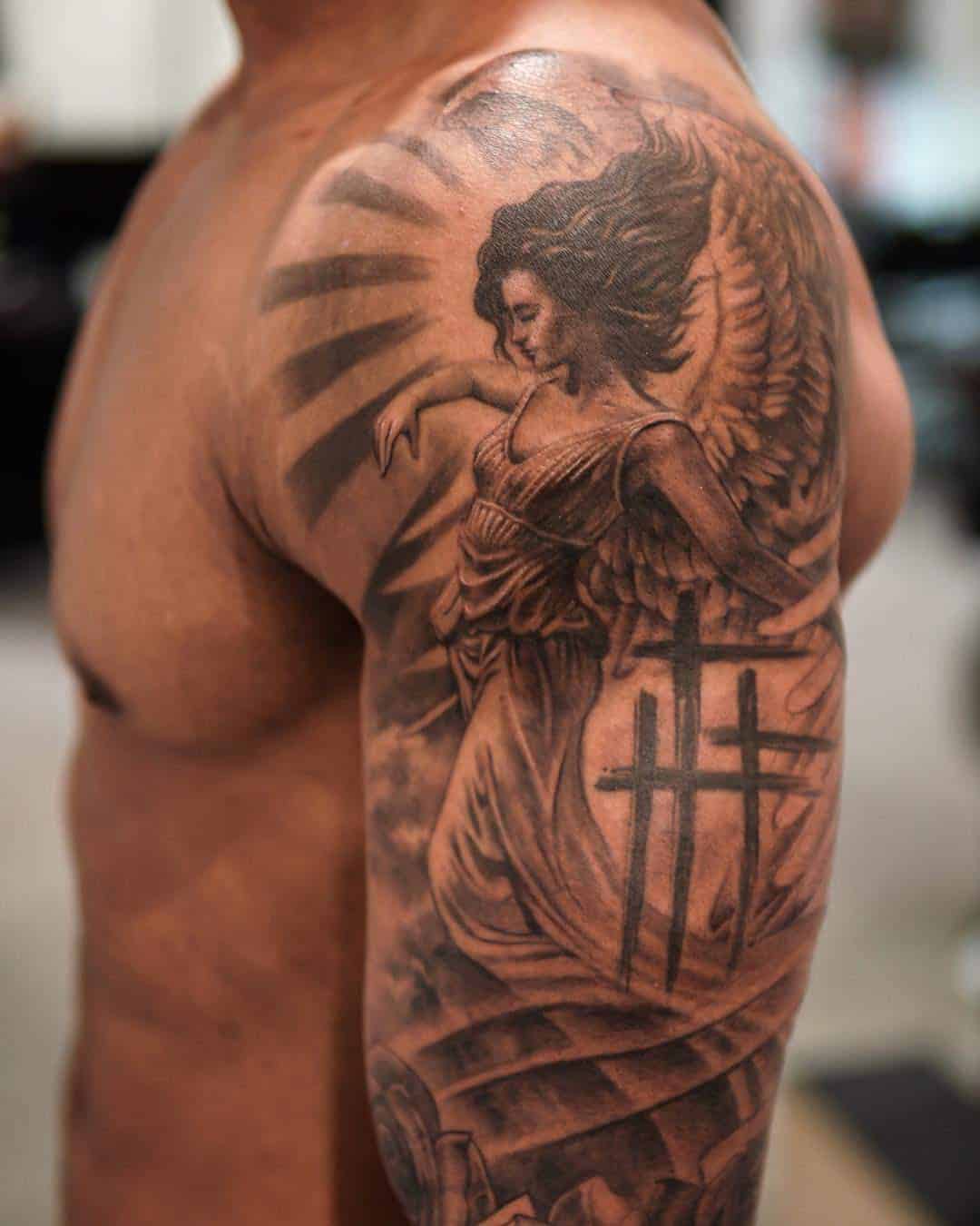 Angel Demon tattoos for men 0018