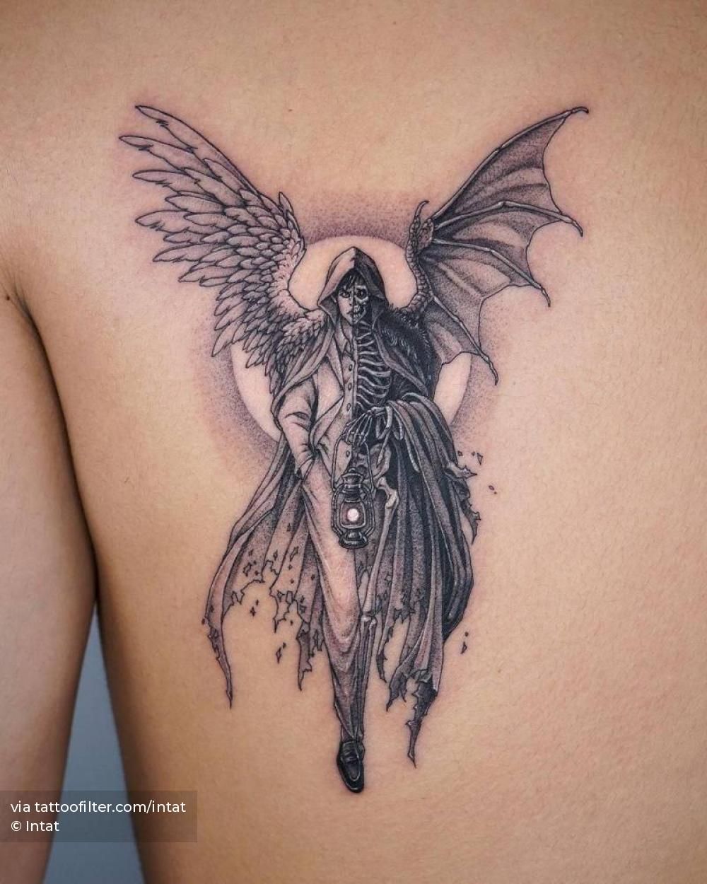 Angel Demon tattoos for men 0027