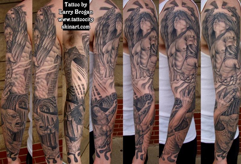 Angel Demon tattoos for men 0028