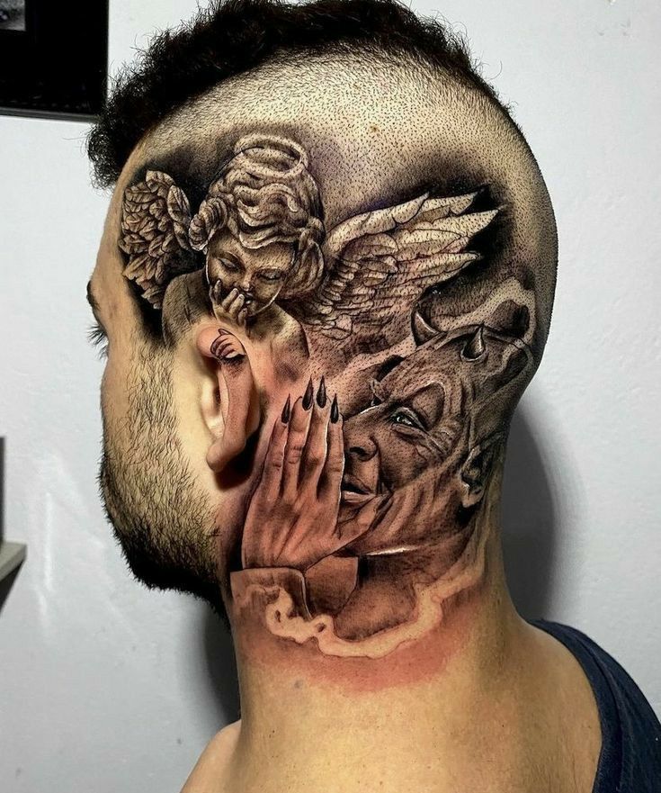 Angel Demon tattoos for men 0097