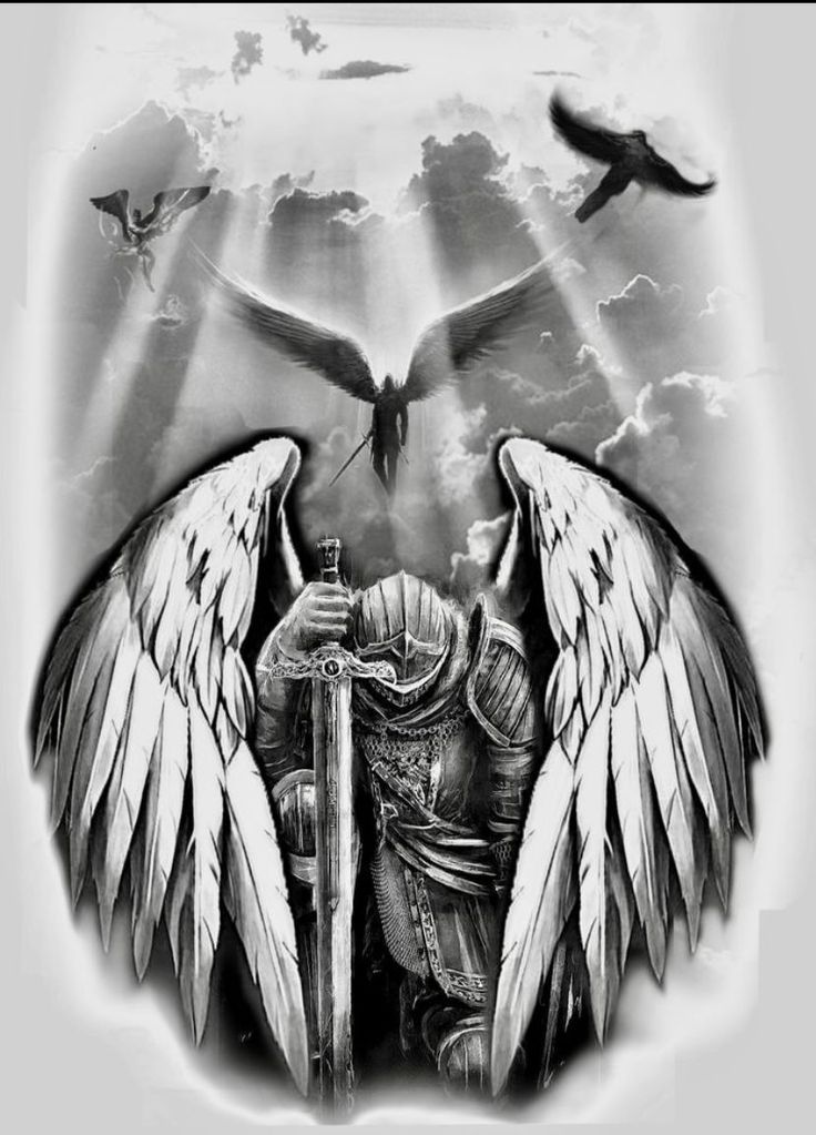 Angel Demon tattoos for men 0098