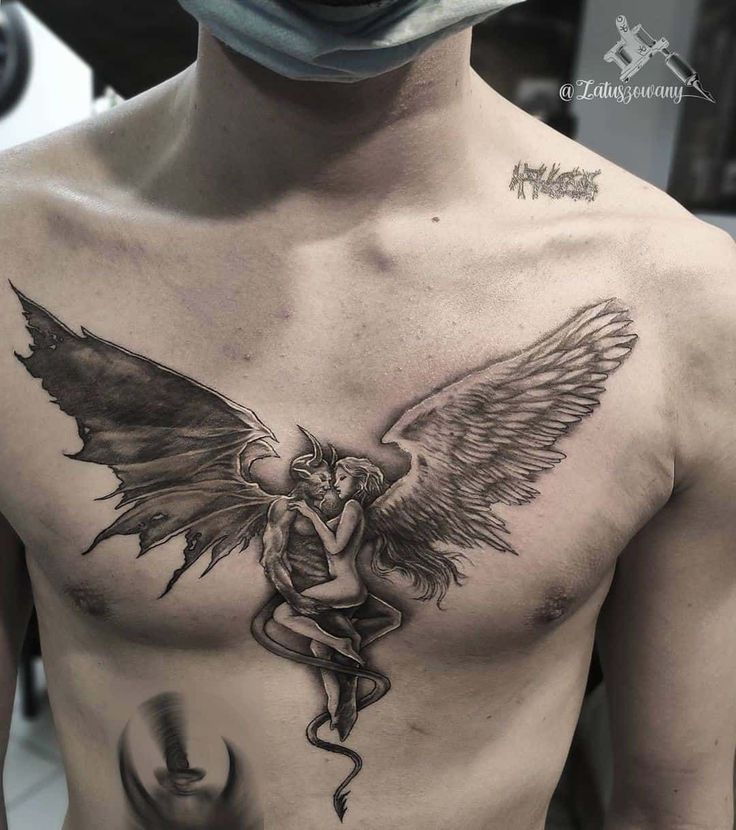 angel neck tattoos for men 0020