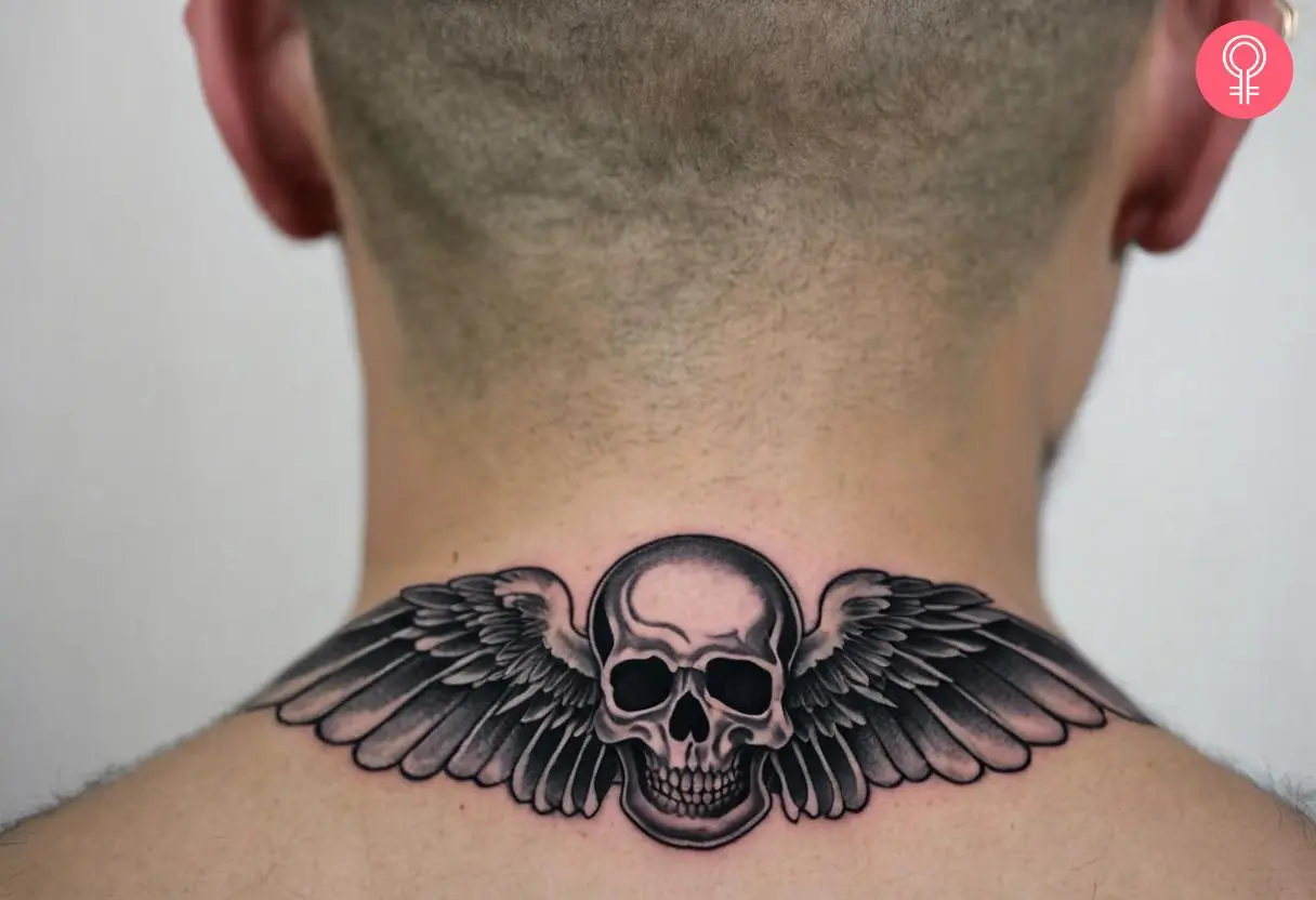 angel neck tattoos for men 0026