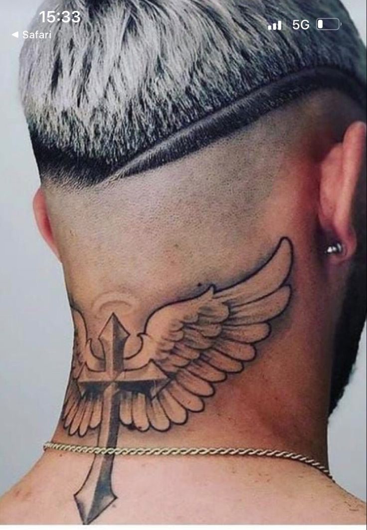 angel neck tattoos for men 0030