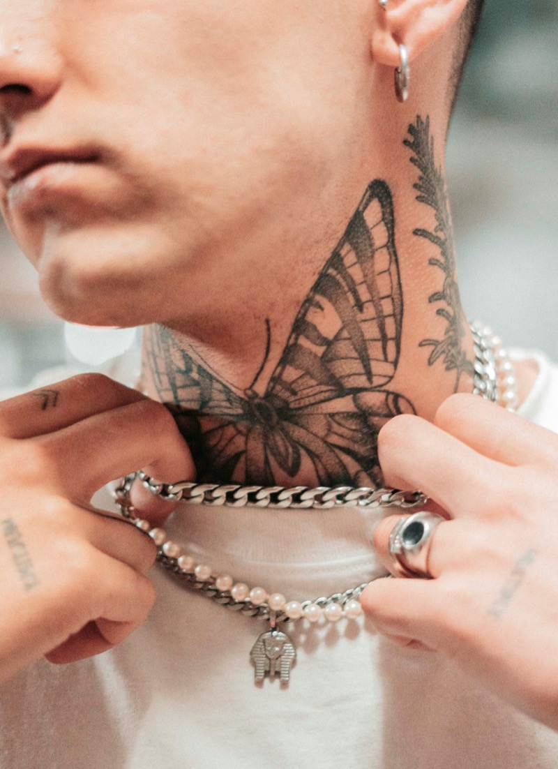 angel neck tattoos for men 0034