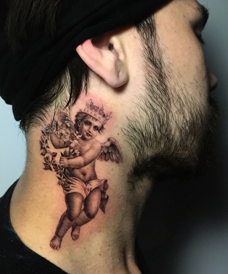 angel neck tattoos for men 0043