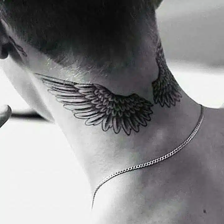 angel neck tattoos for men 0050