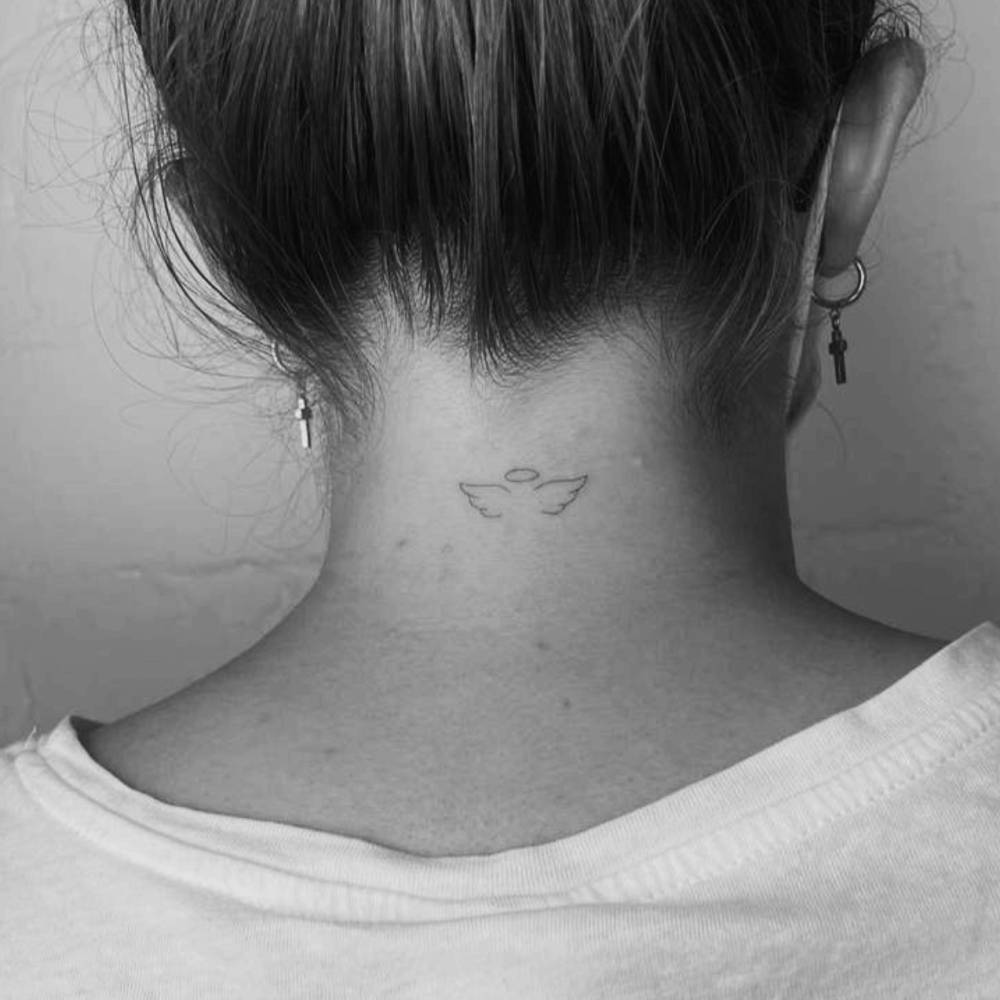 angel neck tattoos for men 0056