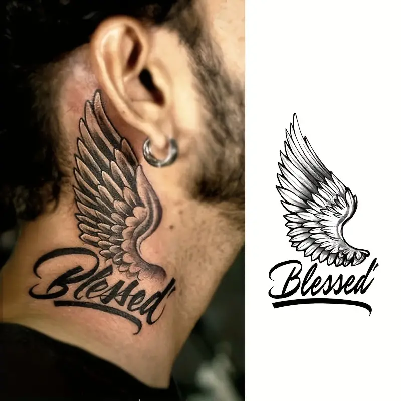 angel neck tattoos for men 0060