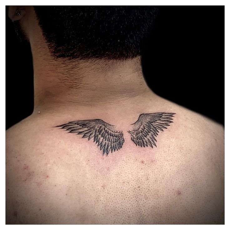 angel neck tattoos for men 0062