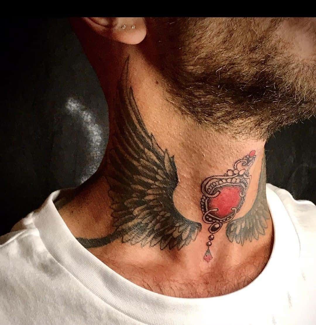 angel neck tattoos for men 0073