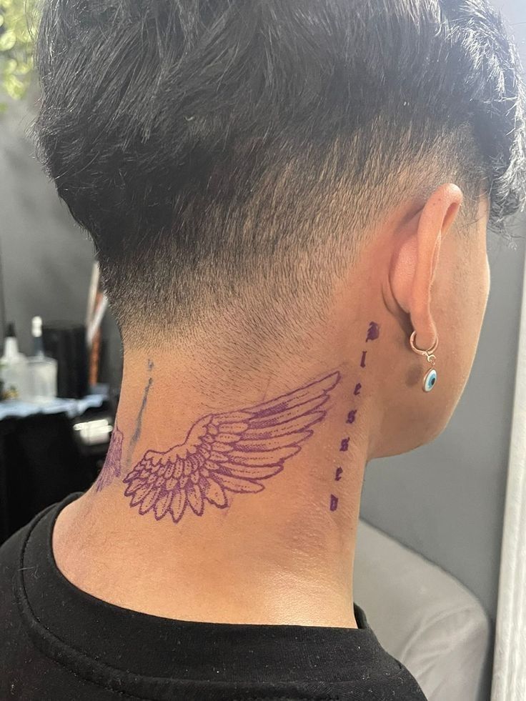 angel neck tattoos for men 0086