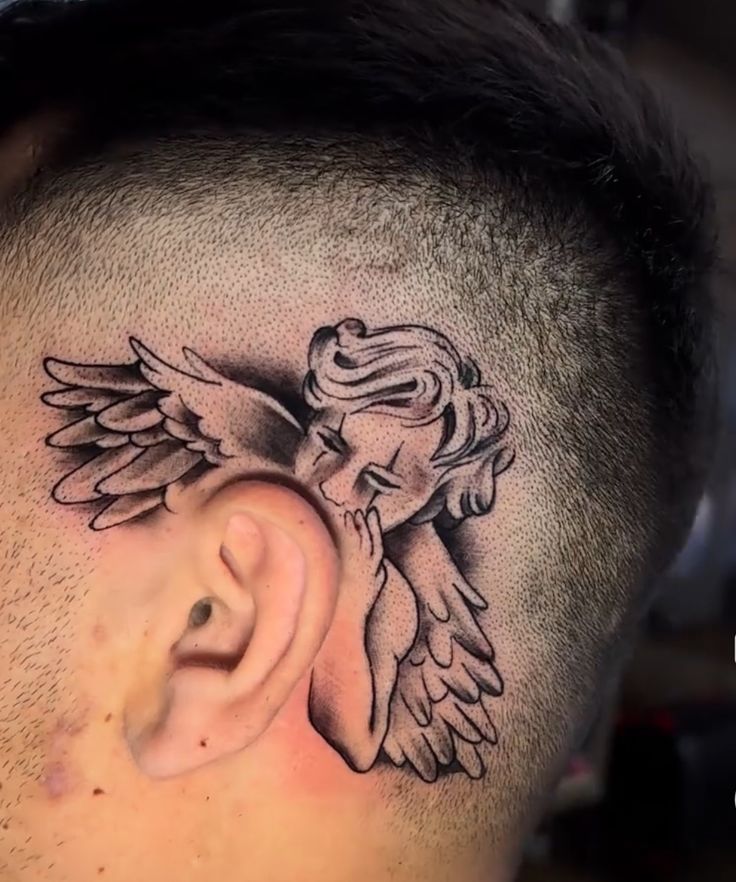 angel neck tattoos for men 0092