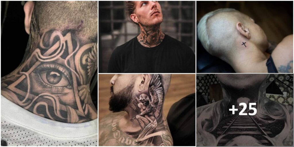 angel neck tattoos for men 0094