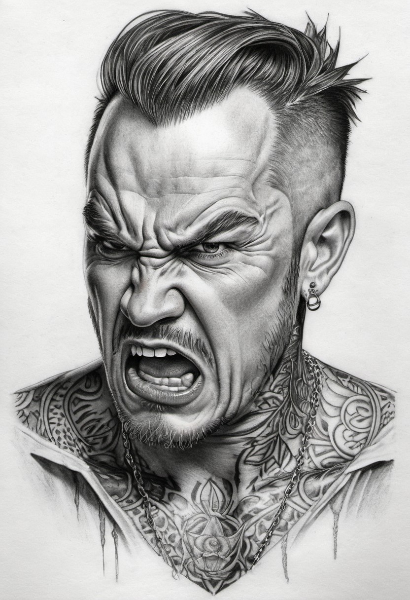 angry tattoos for men 0032